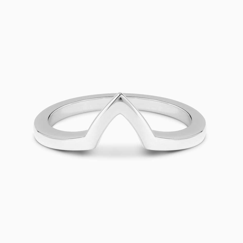 The Ecksand V-Curved Wedding Ring shown with  in 18k White Gold