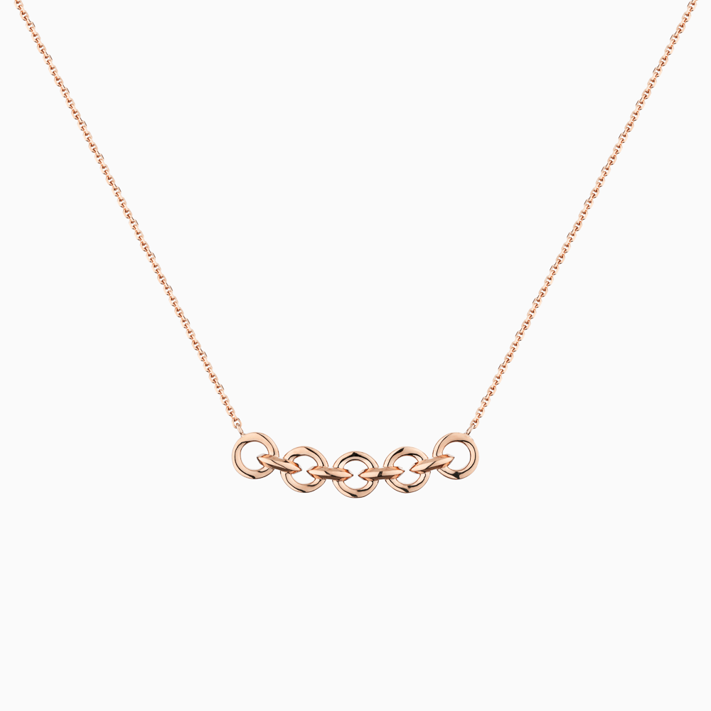 The Ecksand Duel Gold Chain Necklace shown with  in 14k Rose Gold