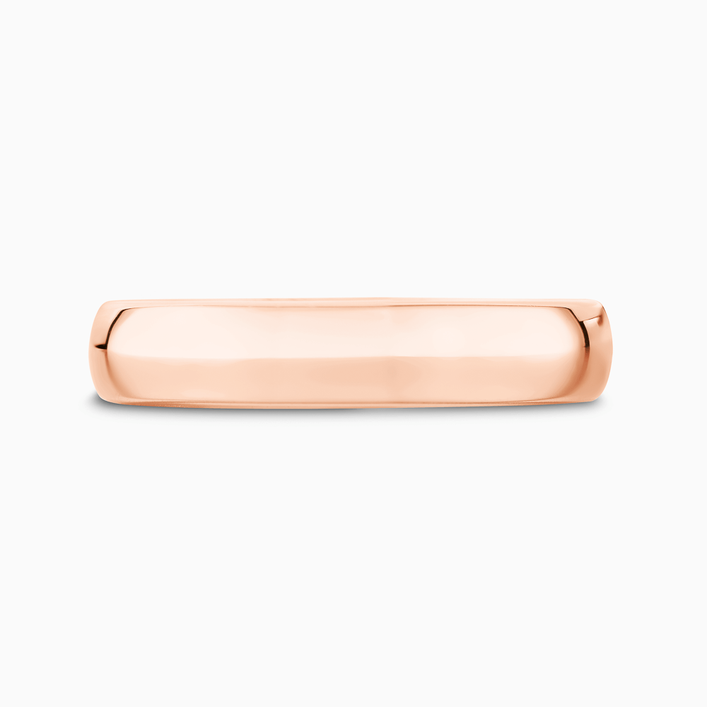 The Ecksand Timeless Wedding Ring shown with Band: 4mm in 14k Rose Gold