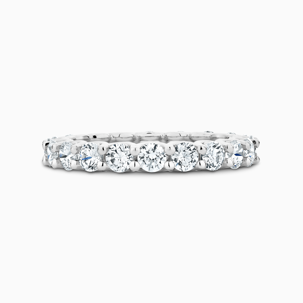 The Ecksand Thick Iconic Diamond Eternity Ring shown with Natural VS2+/ F+ in 18k White Gold
