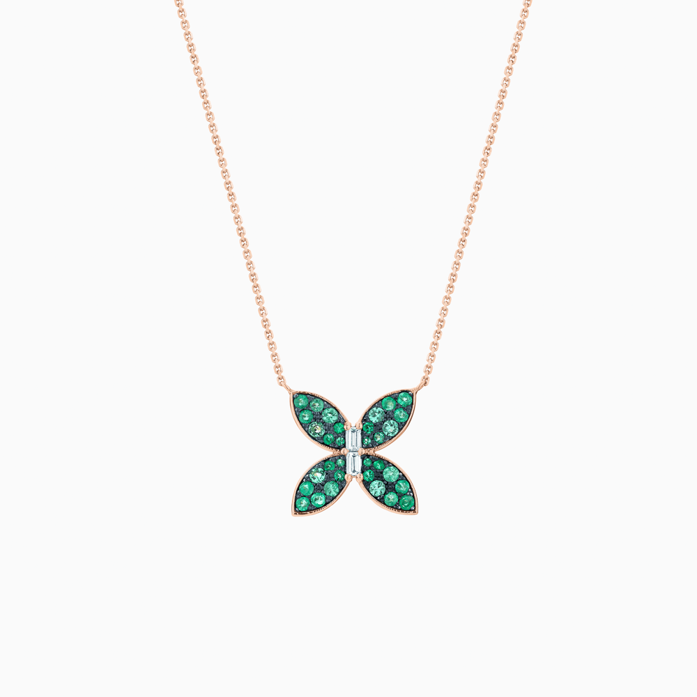 Emerald green butterfly deals necklace