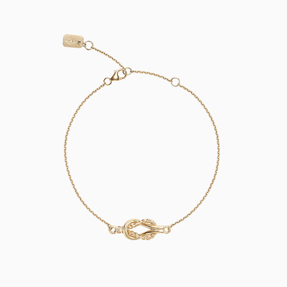 The Ecksand Twisted Gold Knot Bracelet shown with  in 18k Yellow Gold