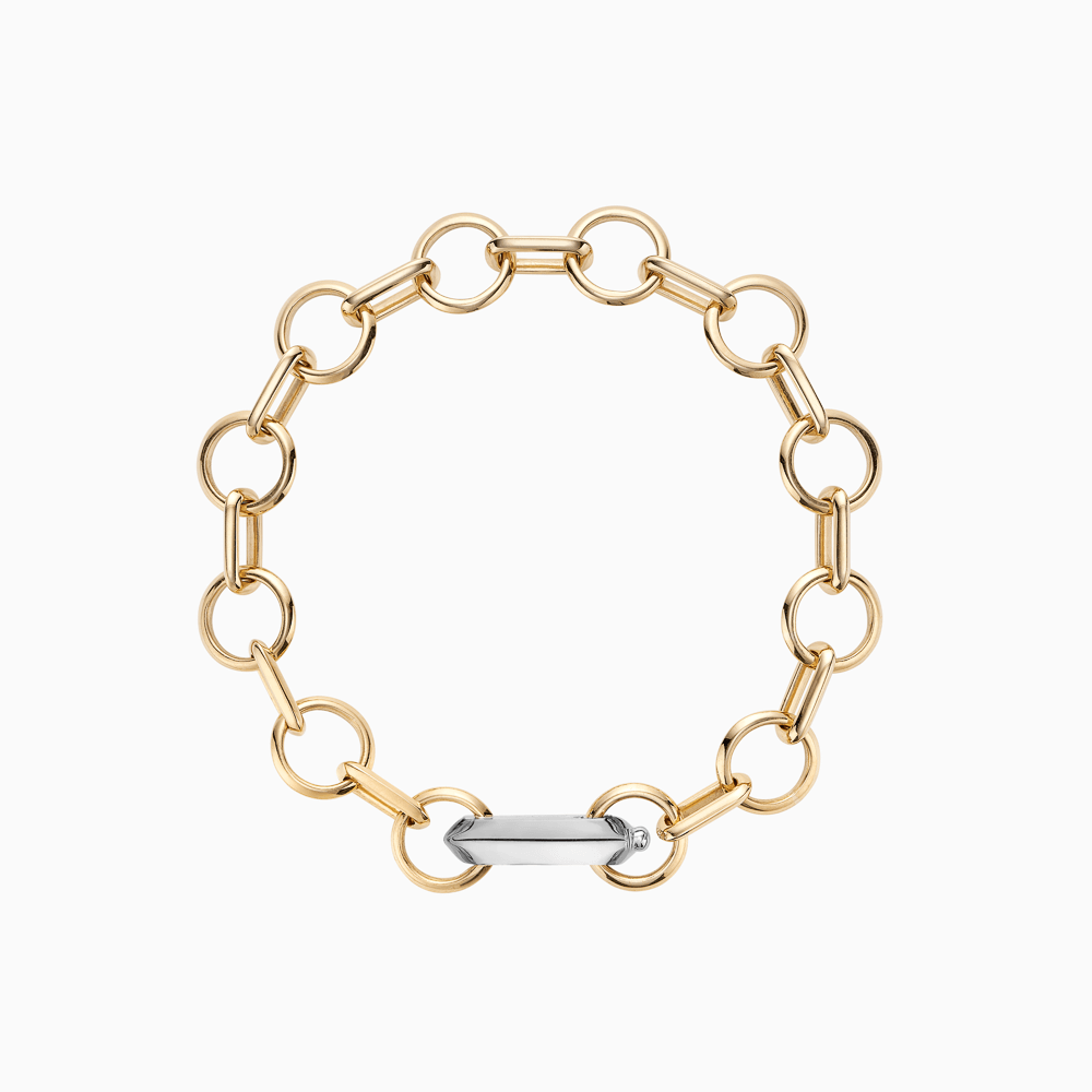 The Ecksand Duel Oversized Gold Chain Bracelet shown with  in 18k Yellow Gold