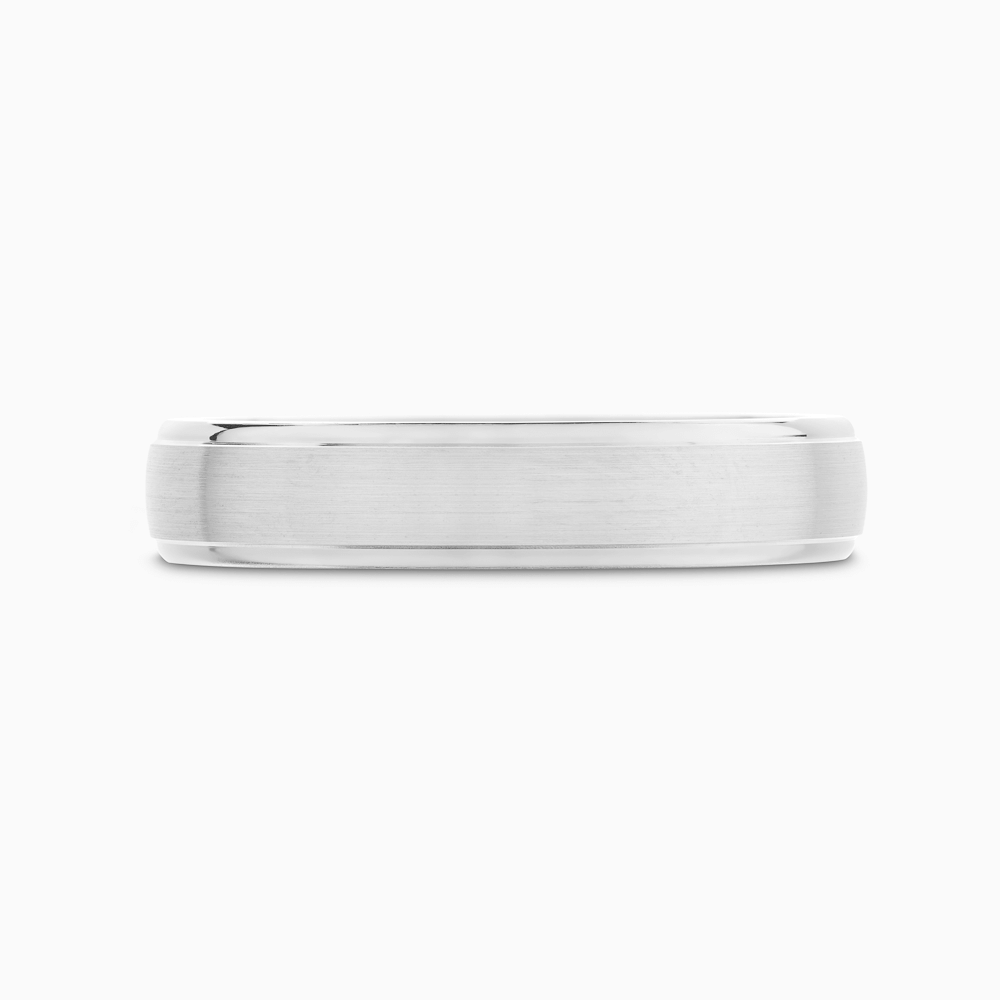 The Ecksand Round-Edged Wedding Ring shown with  in 18k White Gold