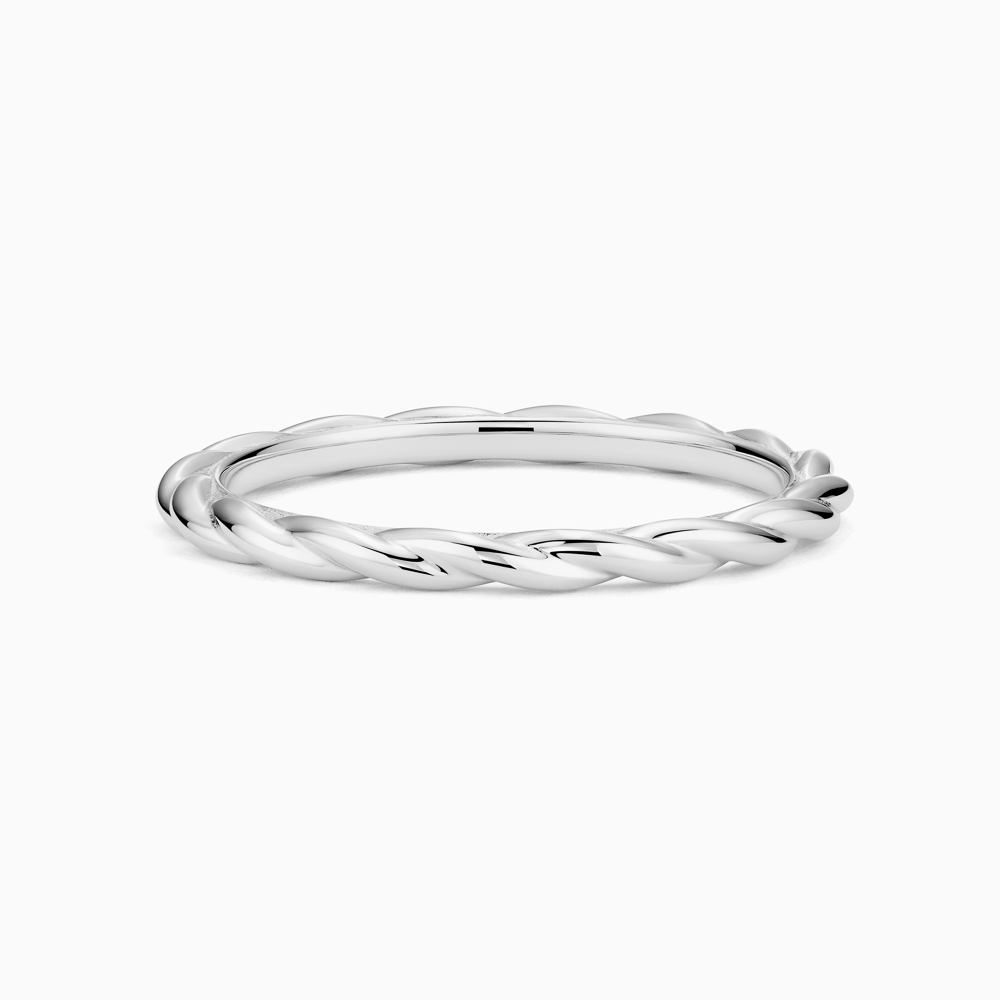 The Ecksand Minimalist Tresses Ring shown with  in 18k White Gold