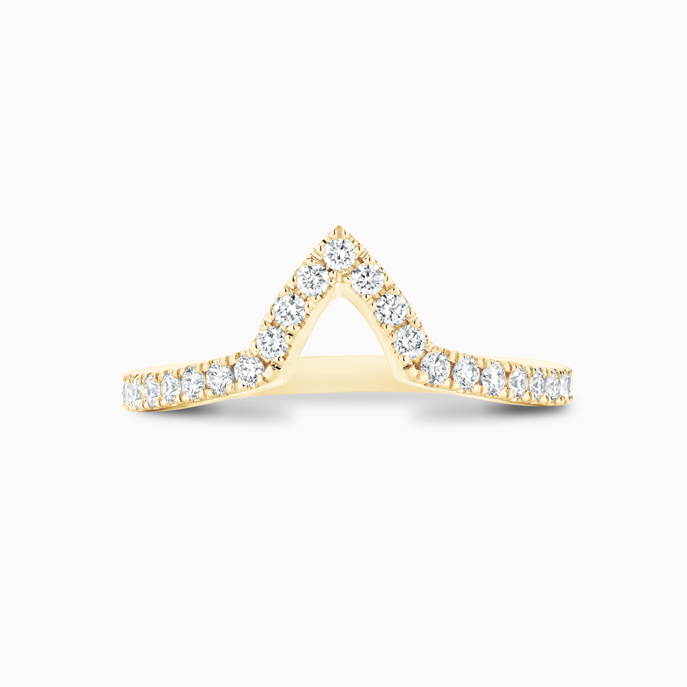 The Ecksand Arched Diamond Pavé Eternity Ring shown with Natural VS2+/ F+ in 18k Yellow Gold