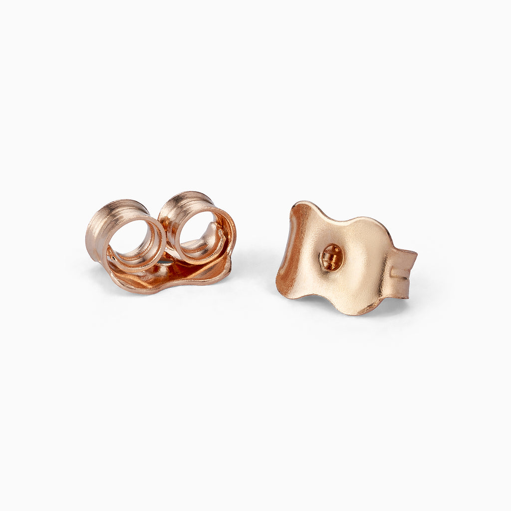 Ecksand's Diamond Halo Stud Earrings in 18k Rose Gold, Natural VS2+/ F+