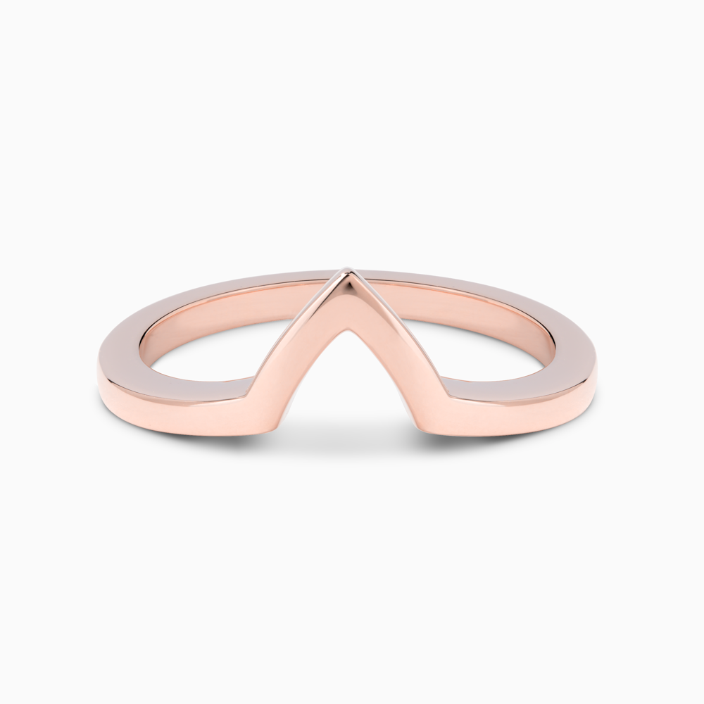 The Ecksand V-Curved Wedding Ring shown with  in 14k Rose Gold