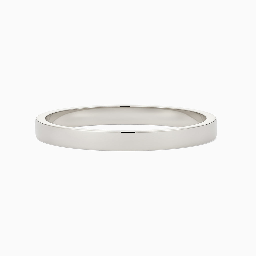 The Ecksand Thin Flat Mirror-Finish Wedding Ring shown with Band: 2mm in 18k White Gold