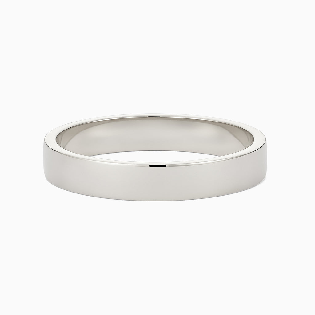 The Ecksand Thin Flat Mirror-Finish Wedding Ring shown with Band: 3mm in 18k White Gold