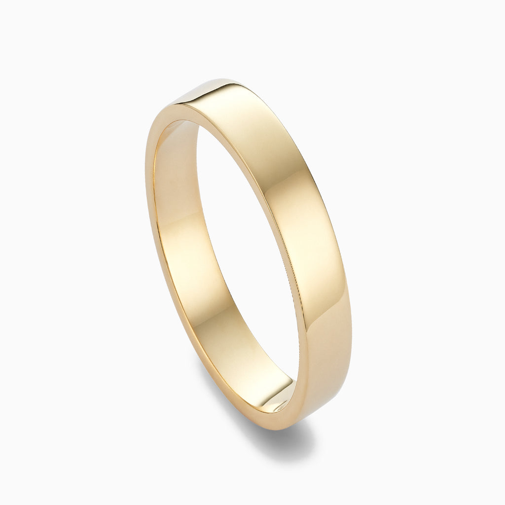 The Ecksand Thin Flat Mirror-Finish Wedding Ring shown with  in 