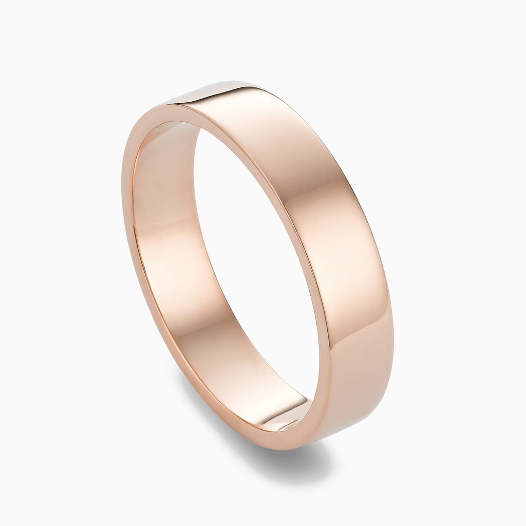 The Ecksand Thin Flat Mirror-Finish Wedding Ring shown with  in 