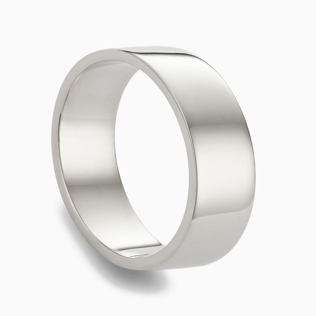 The Ecksand Thick Flat Mirror-Finish Wedding Ring shown with  in 