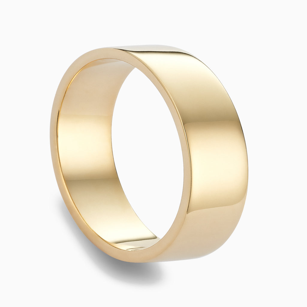 The Ecksand Thick Flat Mirror-Finish Wedding Ring shown with  in 