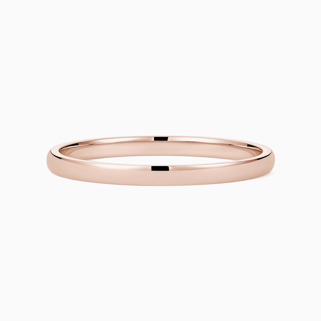 The Ecksand Timeless Wedding Ring shown with Band: 2mm in 14k Rose Gold