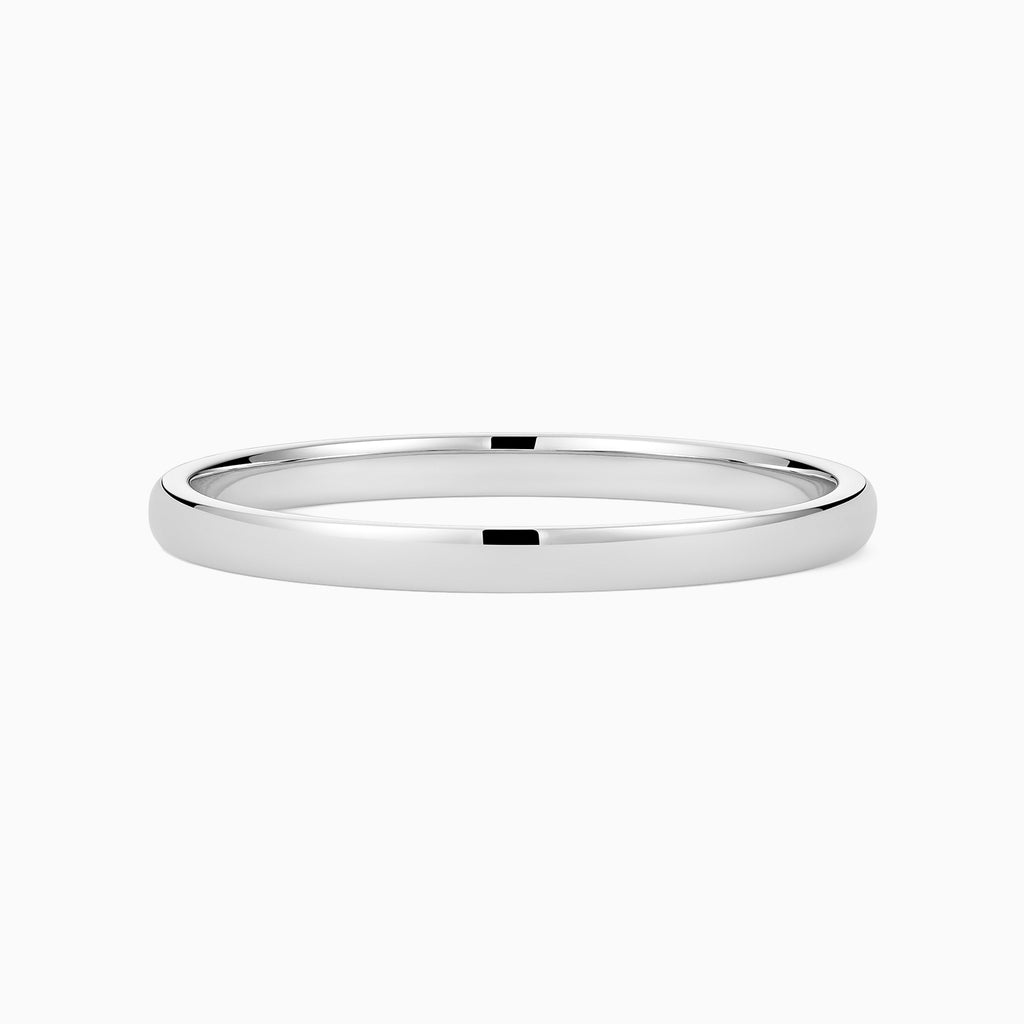 The Ecksand Timeless Wedding Ring shown with Band: 2mm in 14k White Gold