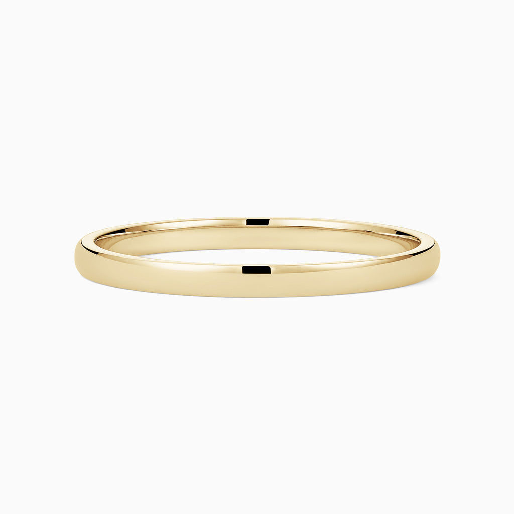 The Ecksand Timeless Wedding Ring shown with Band: 2mm in 14k Yellow Gold