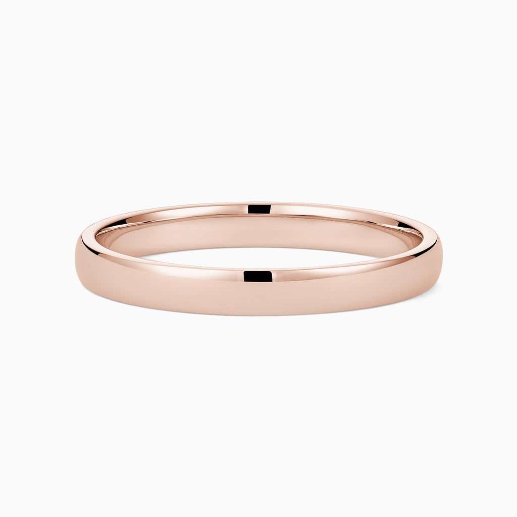 The Ecksand Timeless Wedding Ring shown with Band: 3mm in 14k Rose Gold