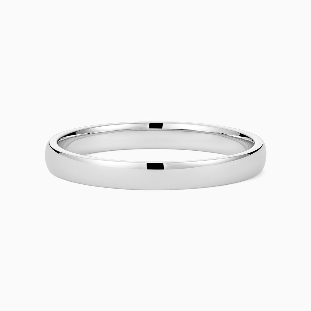 The Ecksand Timeless Wedding Ring shown with Band: 3mm in 14k White Gold