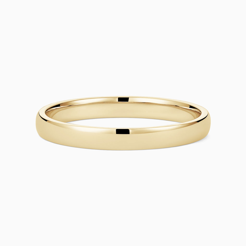 The Ecksand Timeless Wedding Ring shown with Band: 3mm in 14k Yellow Gold