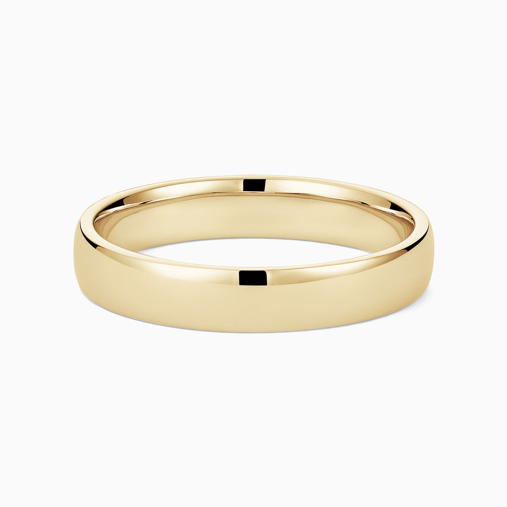 The Ecksand Timeless Wedding Ring shown with Band: 4mm in 14k Yellow Gold