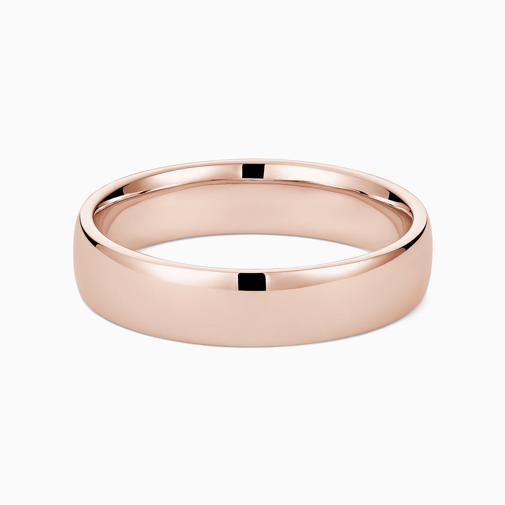 The Ecksand Thick Timeless Wedding Ring shown with Band: 5mm in 14k Rose Gold