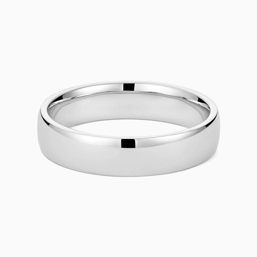 The Ecksand Thick Timeless Wedding Ring shown with Band: 5mm in 14k White Gold