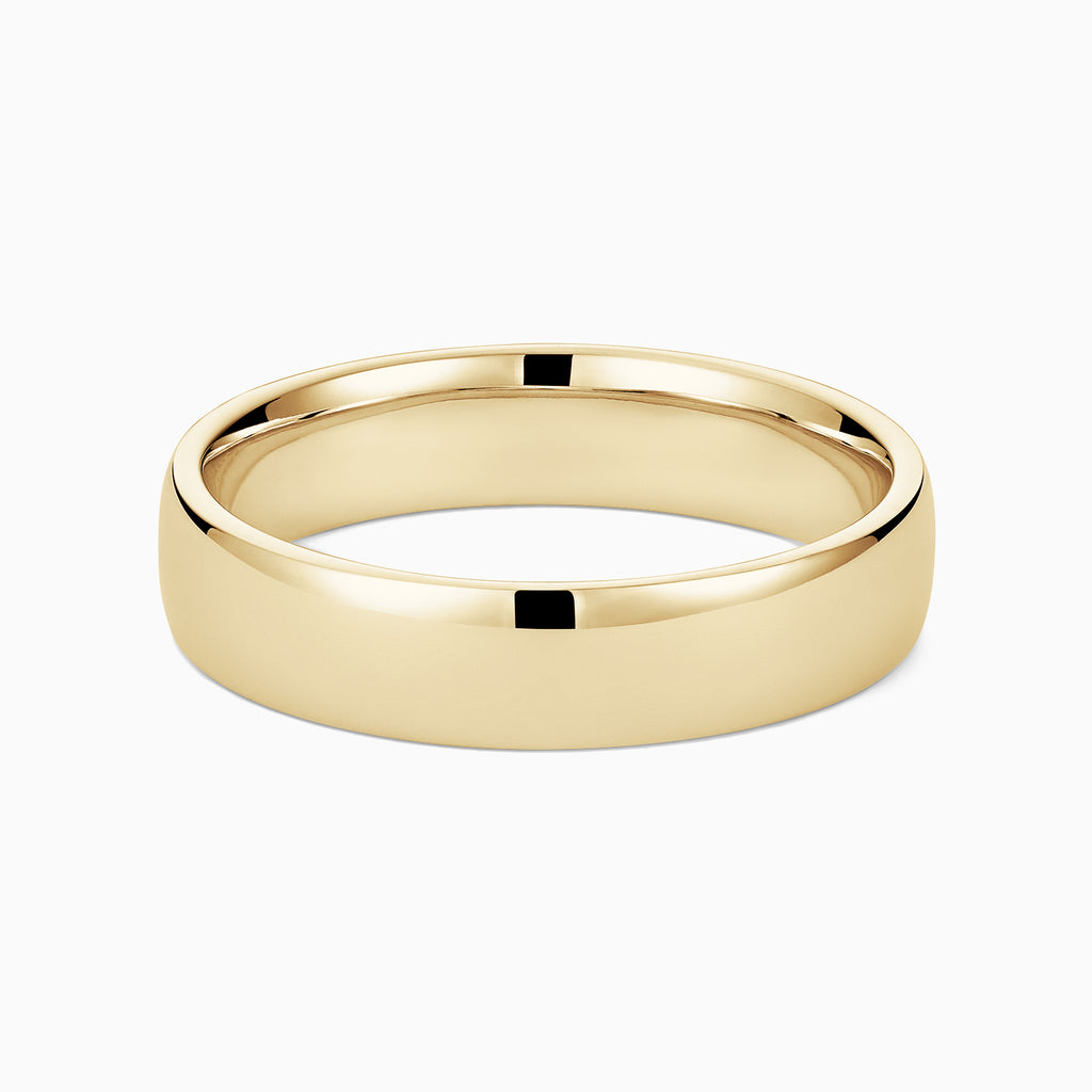 The Ecksand Thick Timeless Wedding Ring shown with Band: 5mm in 14k Yellow Gold