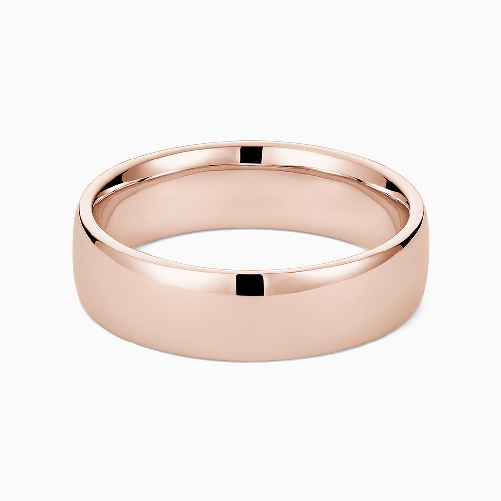 The Ecksand Thick Timeless Wedding Ring shown with Band: 6mm in 14k Rose Gold