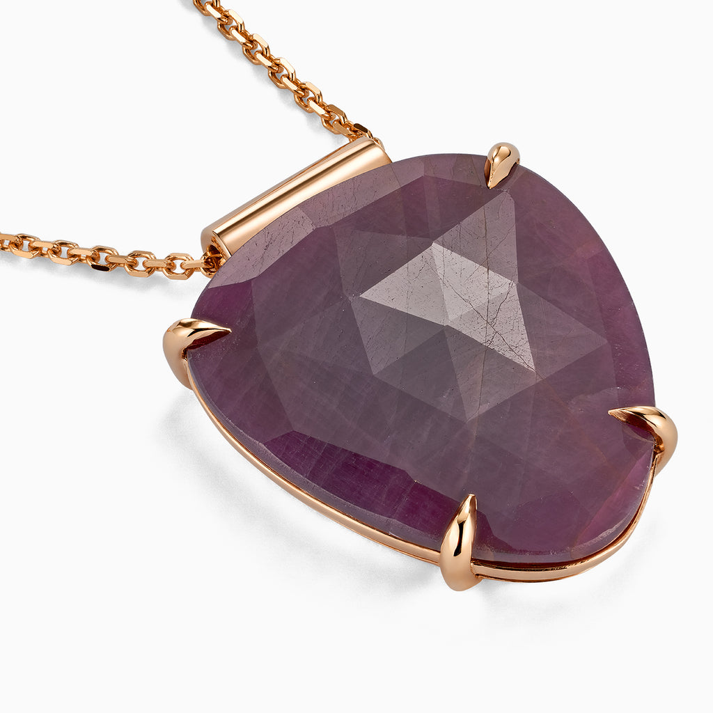 The Ecksand Rose-Cut Ruby Pendant Necklace shown with  in 