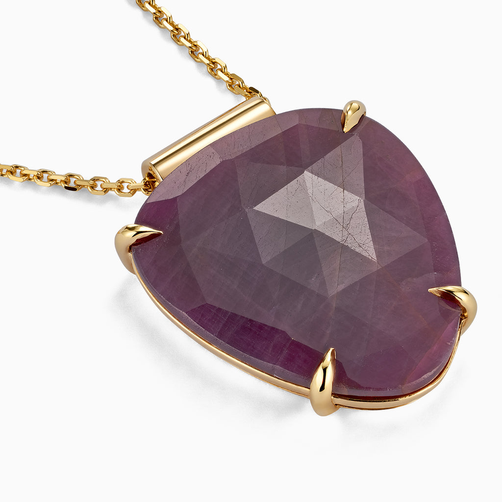 The Ecksand Rose-Cut Ruby Pendant Necklace shown with  in 