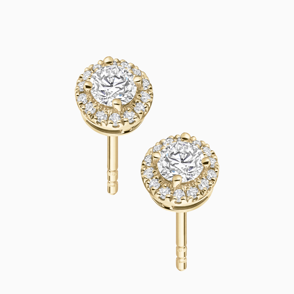 The Ecksand Diamond Halo Stud Earrings shown with  in 