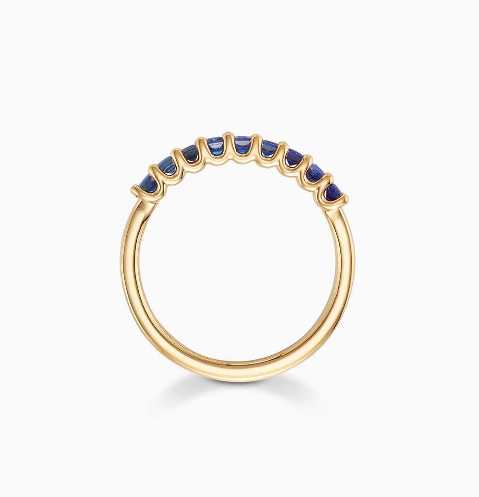 The Ecksand Baguette-Cut Blue Sapphire Ring shown with  in 