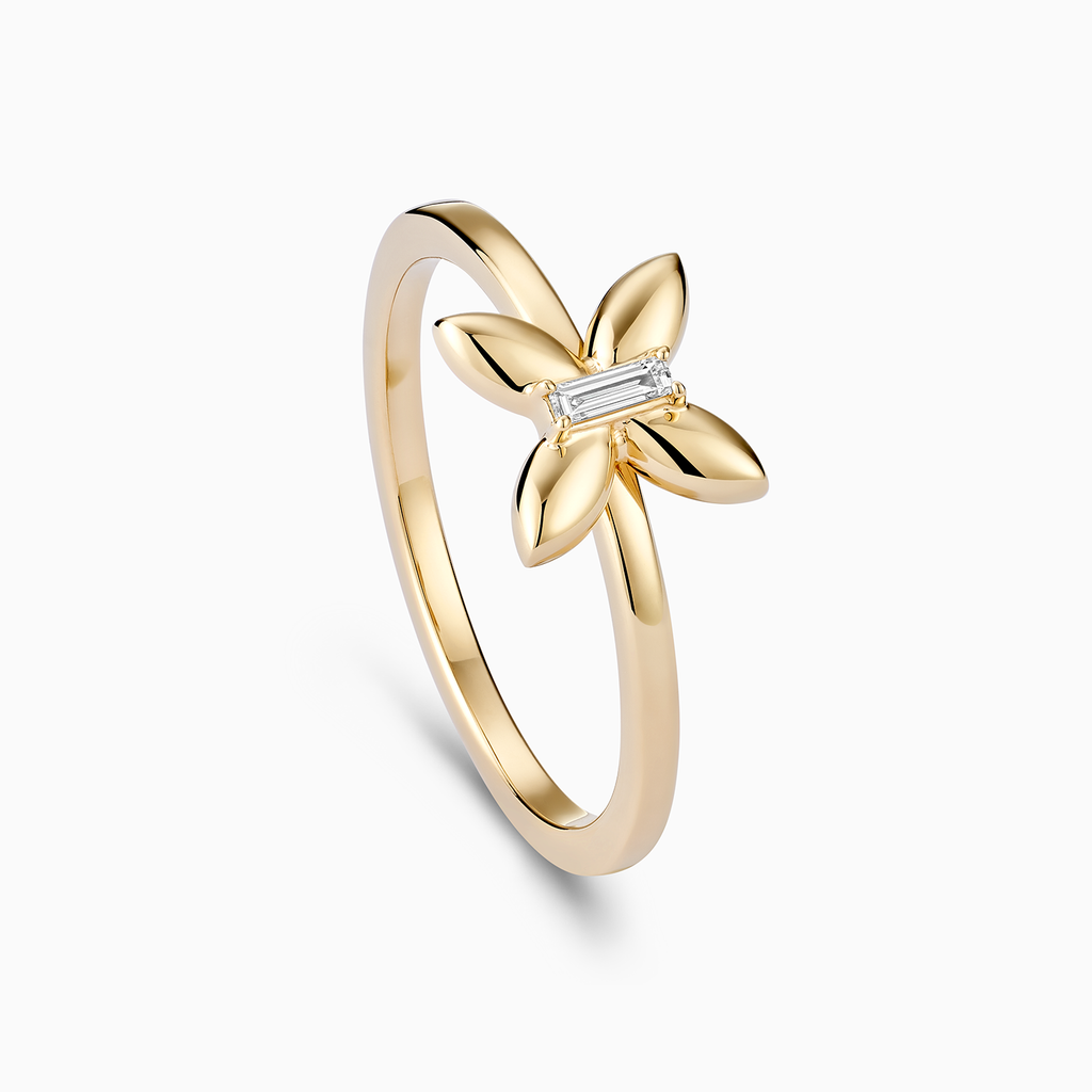 The Ecksand Butterfly Diamond Ring shown with  in 