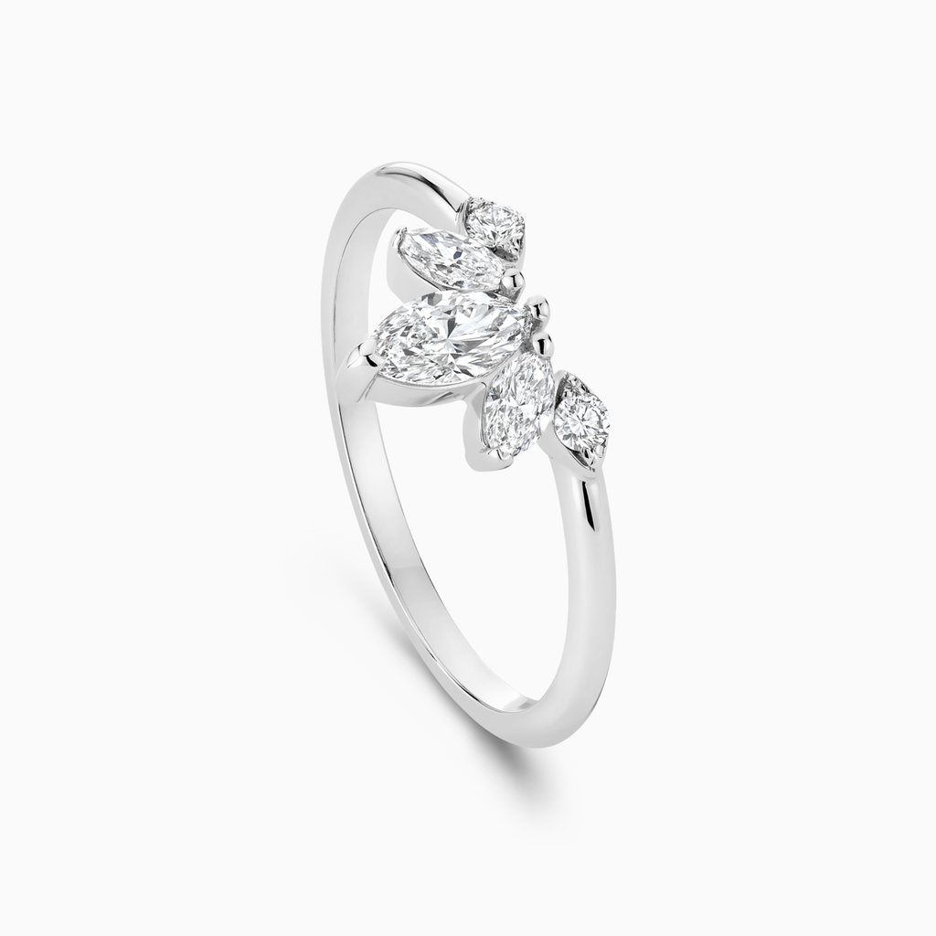 The Ecksand Curved Diamond Ring shown with  in 