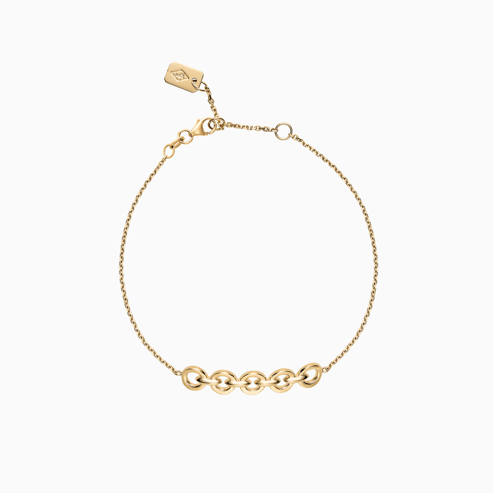 The Ecksand Duel Gold Chain Bracelet shown with  in 14k Yellow Gold