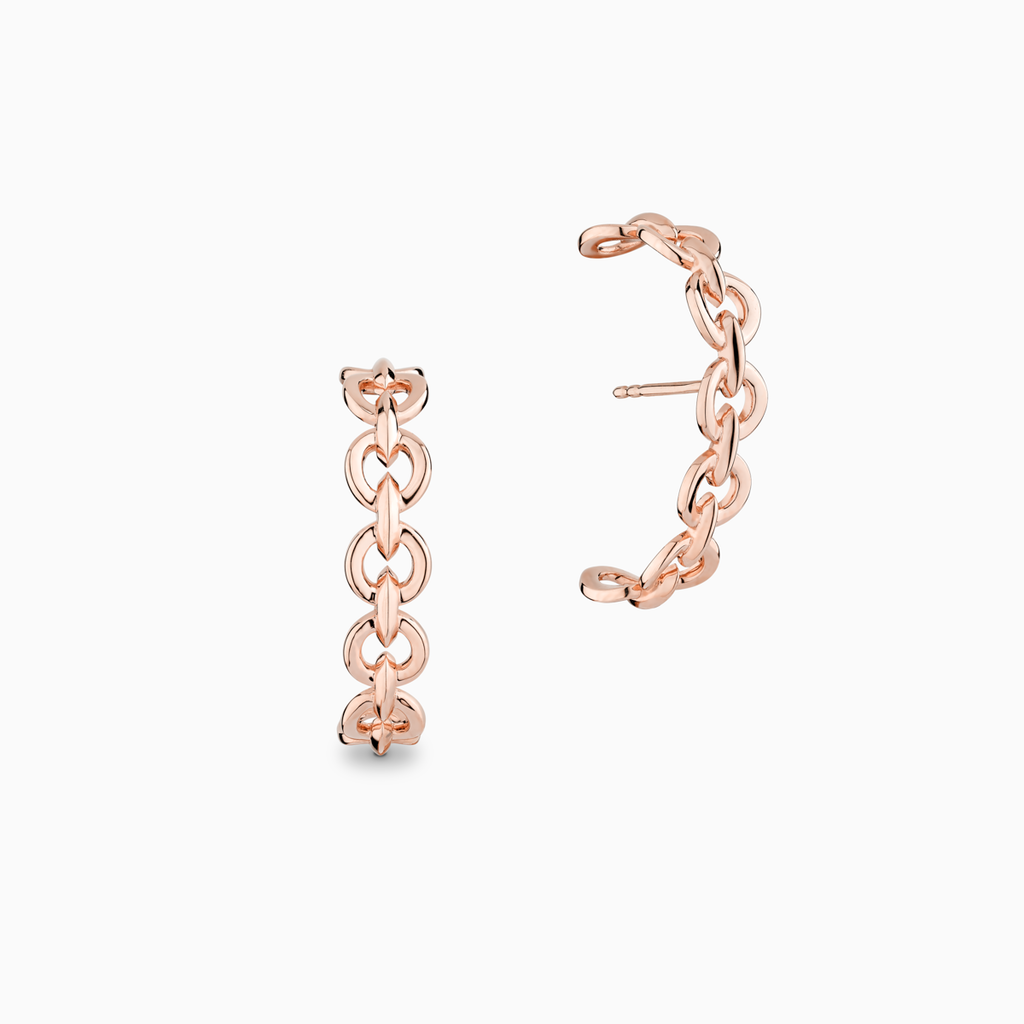 The Ecksand Gold Chain Earlobe Cuff Earrings shown with  in 14k Rose Gold