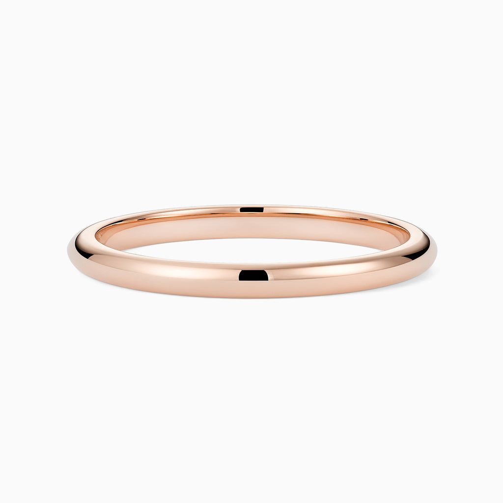 The Ecksand Rounded Wedding Ring shown with Band: 2mm in 14k Rose Gold