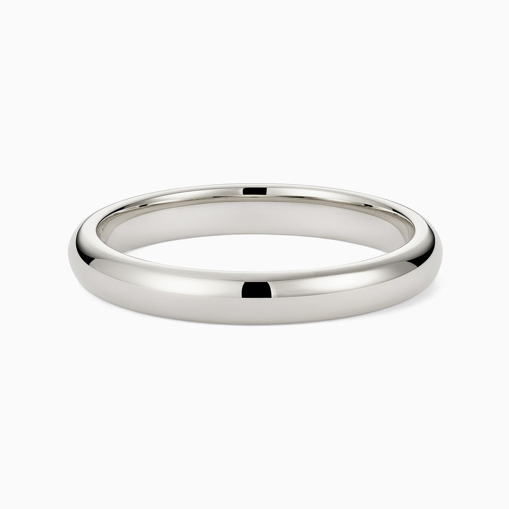 The Ecksand Rounded Wedding Ring shown with Band: 3mm in 14k White Gold