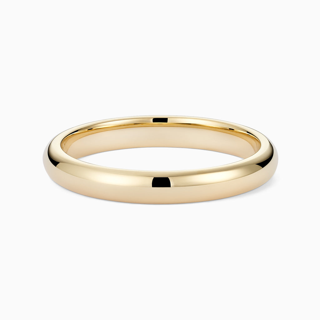 The Ecksand Rounded Wedding Ring shown with Band: 3mm in 14k Yellow Gold