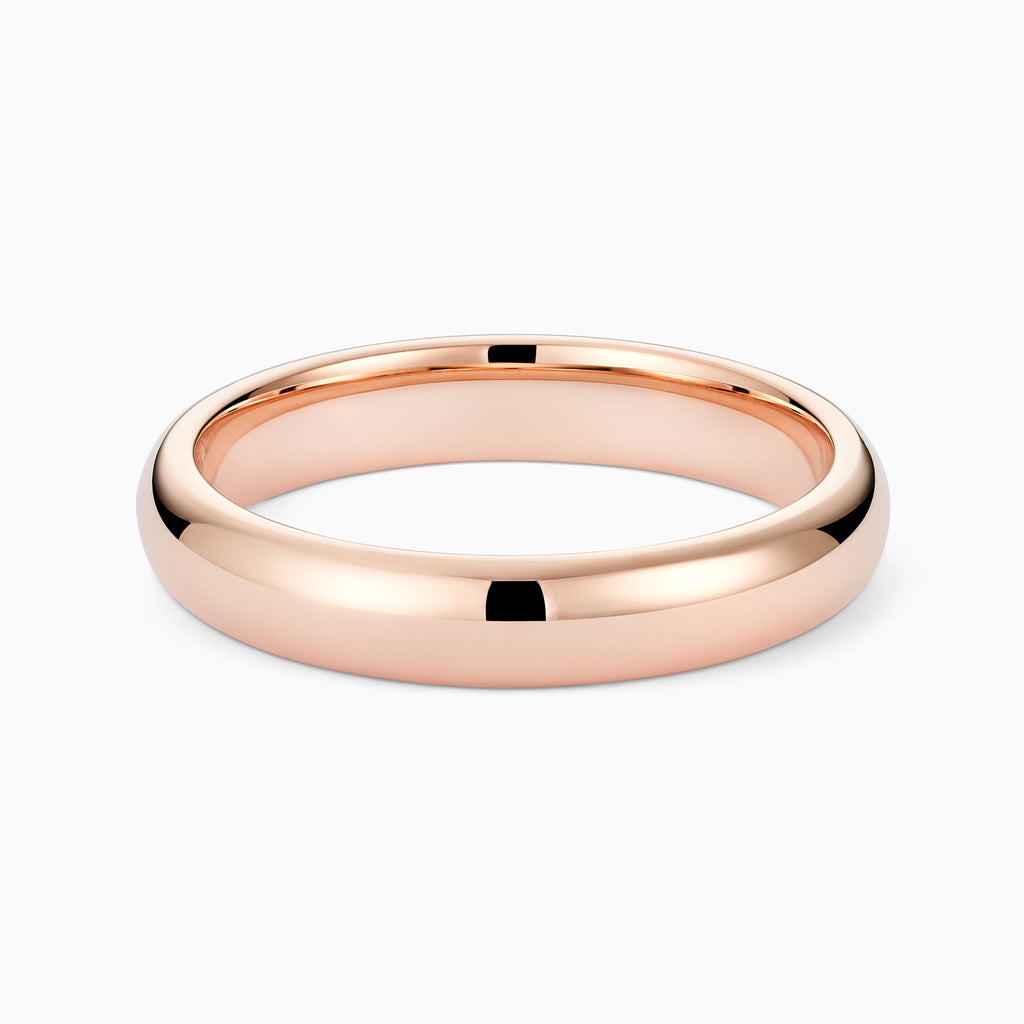 The Ecksand Rounded Wedding Ring shown with Band: 4mm in 14k Rose Gold