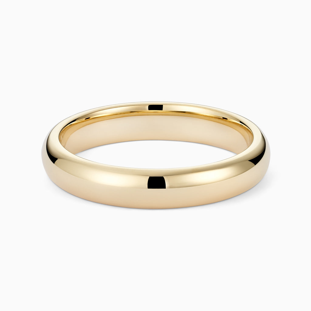 The Ecksand Rounded Wedding Ring shown with Band: 4mm in 14k Yellow Gold