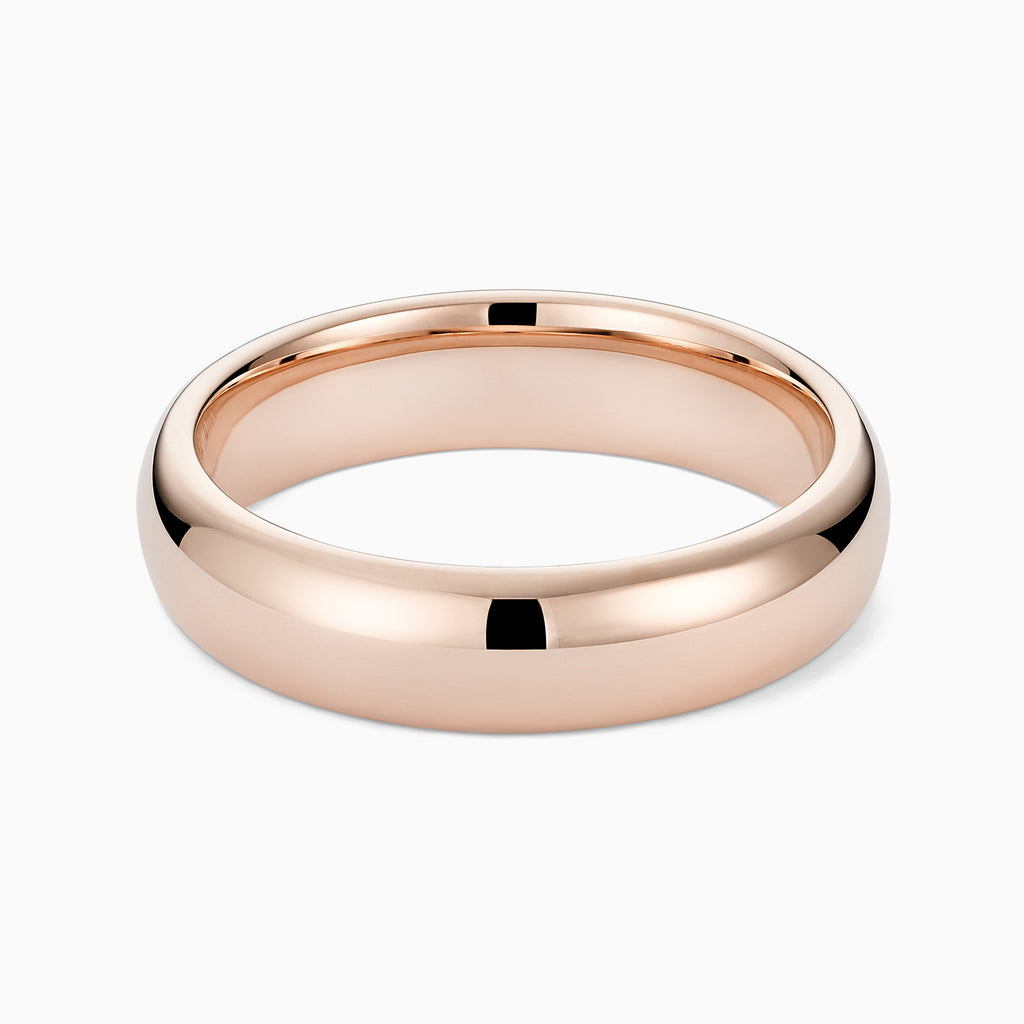 The Ecksand Thick Rounded Wedding Ring shown with Band: 5mm in 14k Rose Gold