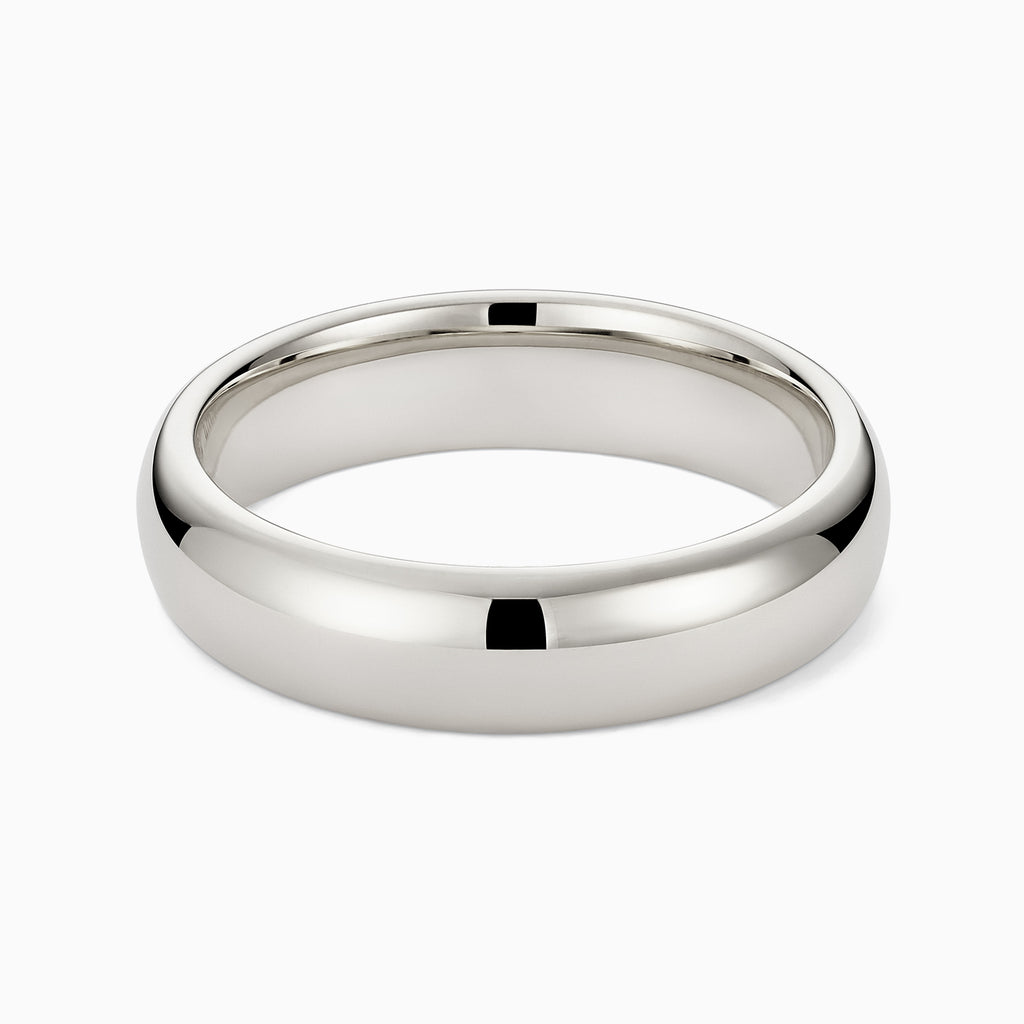 The Ecksand Thick Rounded Wedding Ring shown with Band: 5mm in 14k White Gold