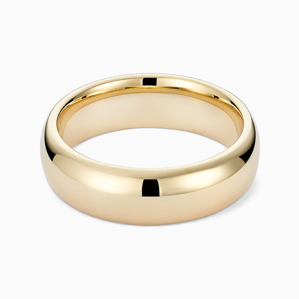 The Ecksand Thick Rounded Wedding Ring shown with Band: 6mm in 14k Yellow Gold