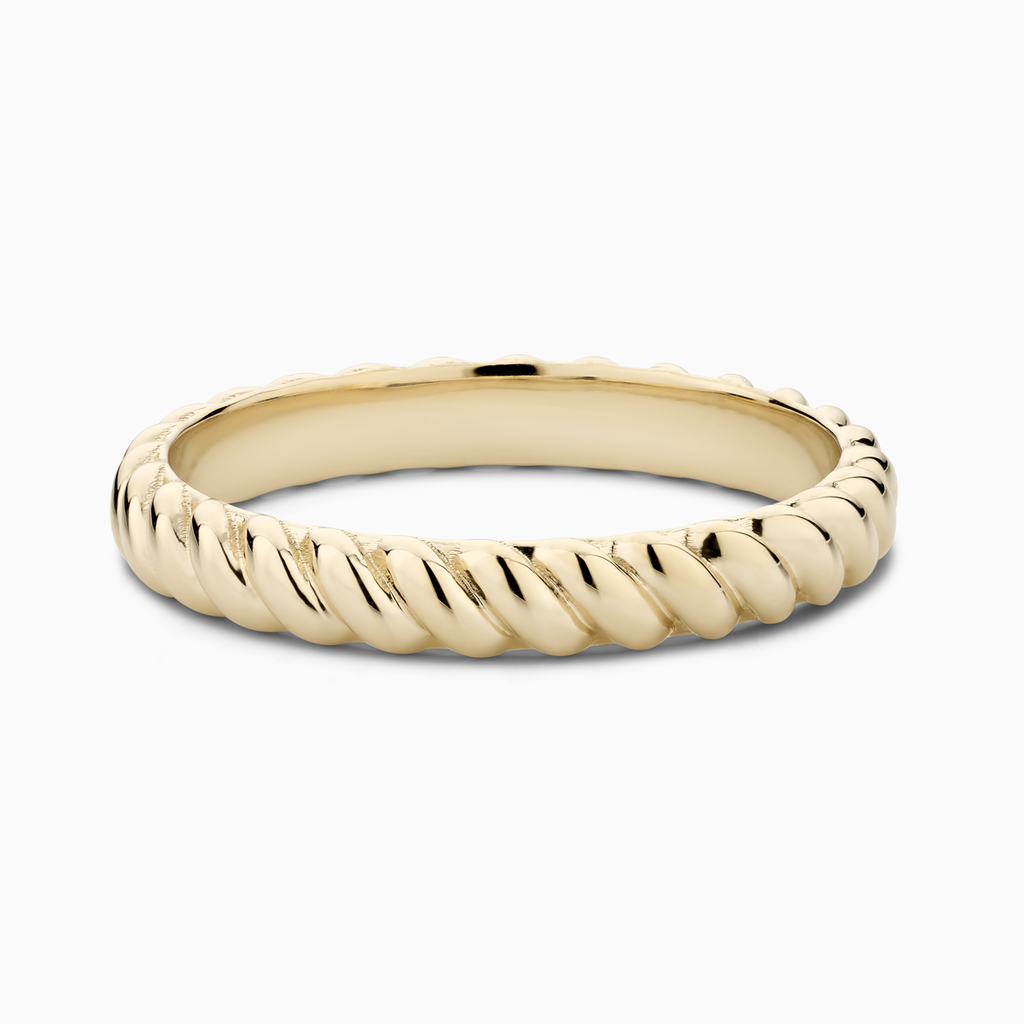 The Ecksand Thick Twisted Gold Ring shown with  in 14k Yellow Gold