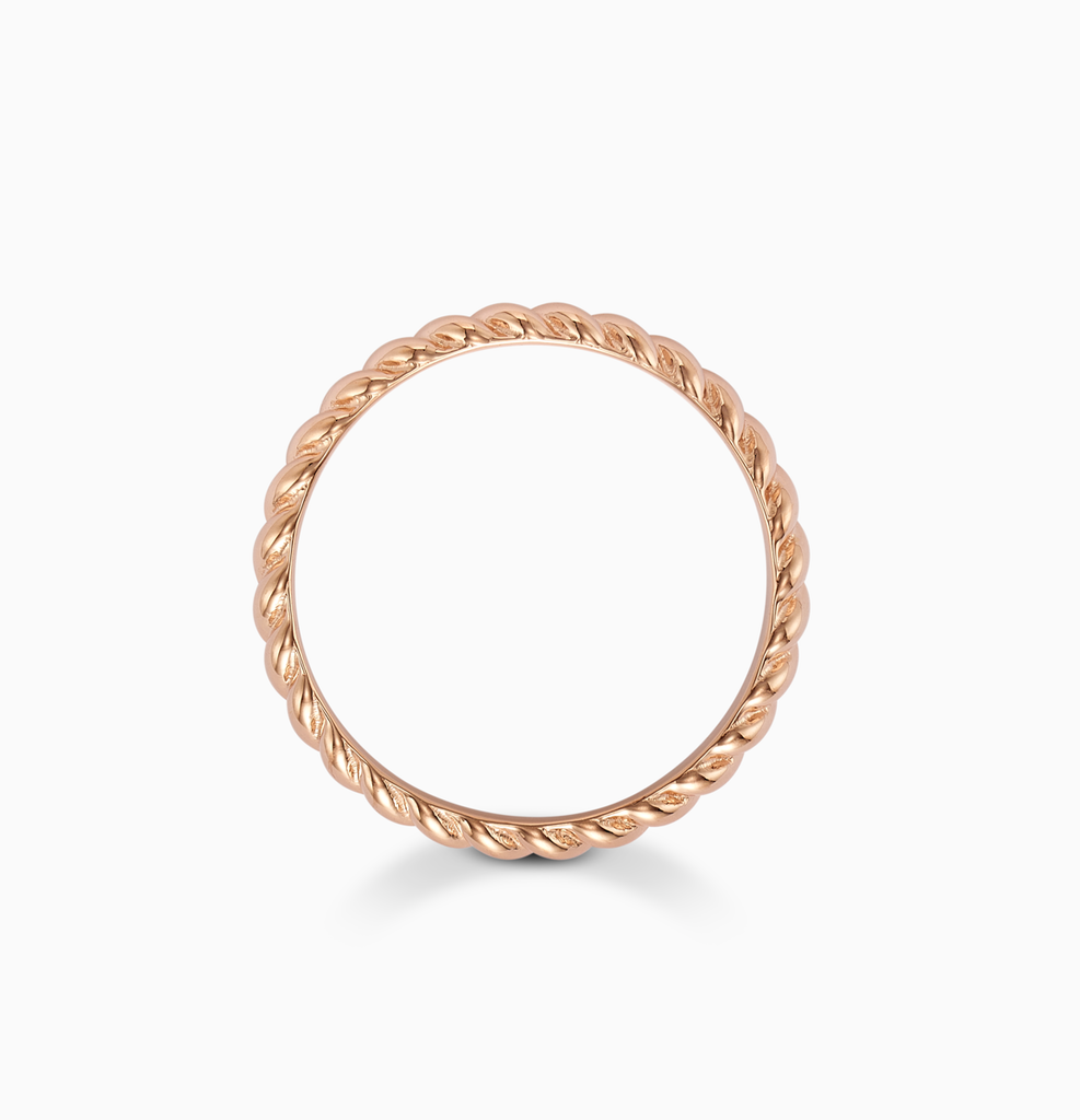 The Ecksand Thick Twisted Gold Ring shown with  in 