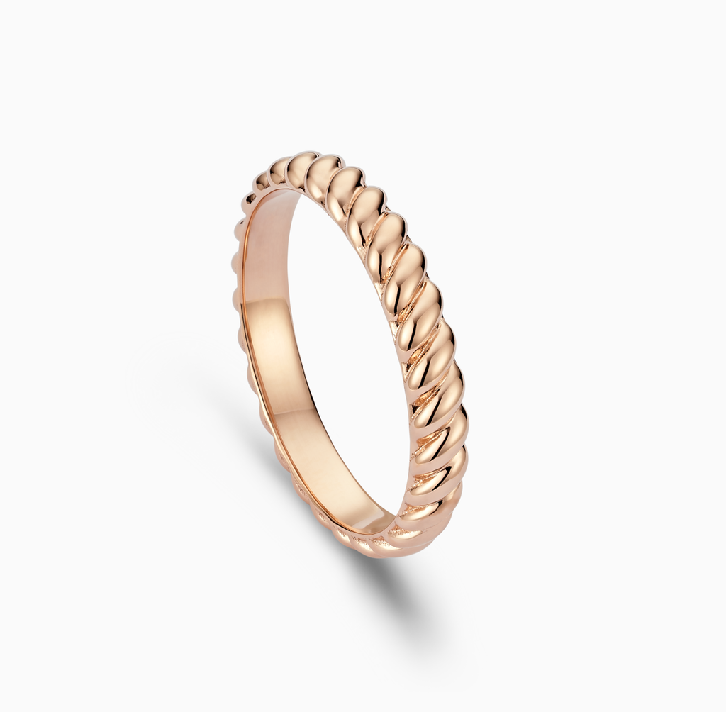 The Ecksand Thick Twisted Gold Ring shown with  in 