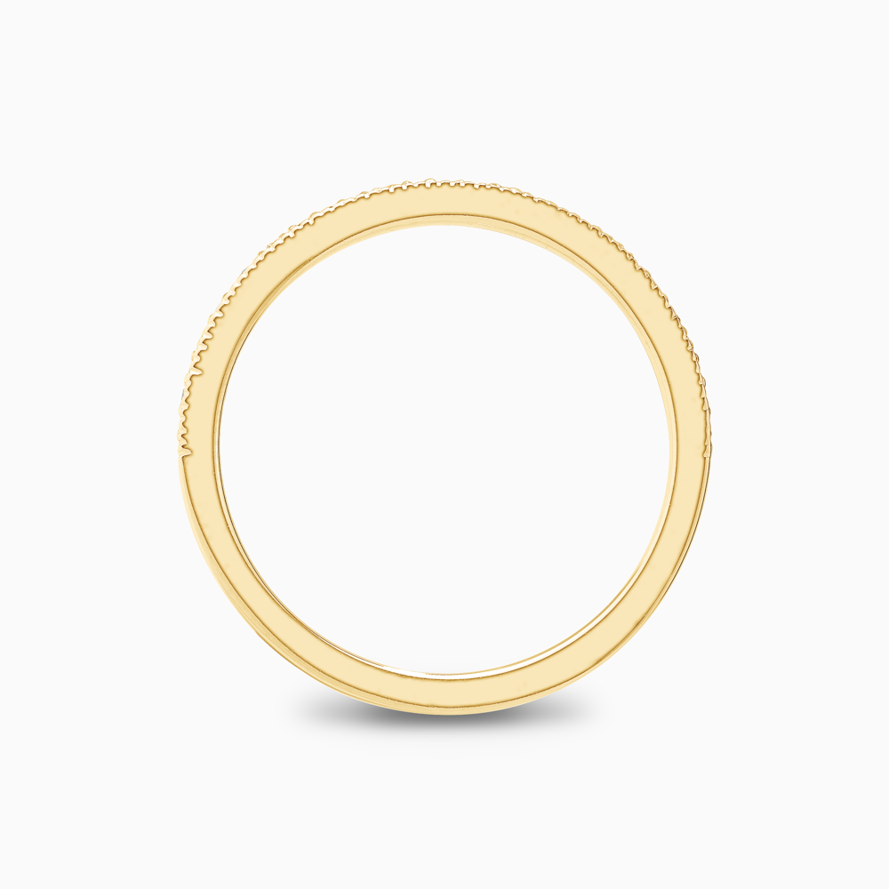 The Ecksand Diamond Pavé Wedding Ring with Milgrain Detailing shown with  in 