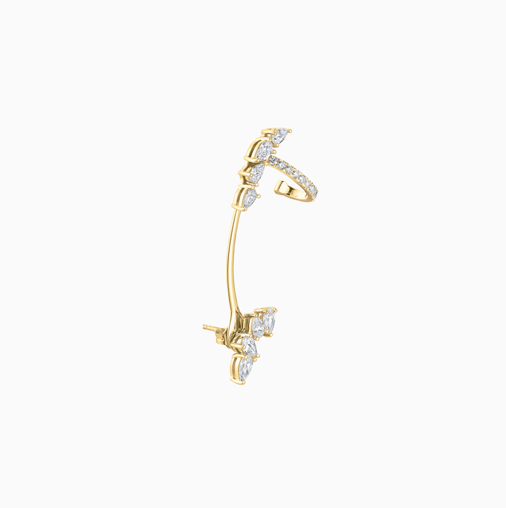 The Ecksand Pear-Cut Diamond Conch Earring shown with  in 